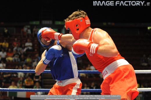 2009-09-06 AIBA World Boxing Championship 1100 - 81kg - Keneth Egan IRL - Mohammad Quadir Sultani AFG